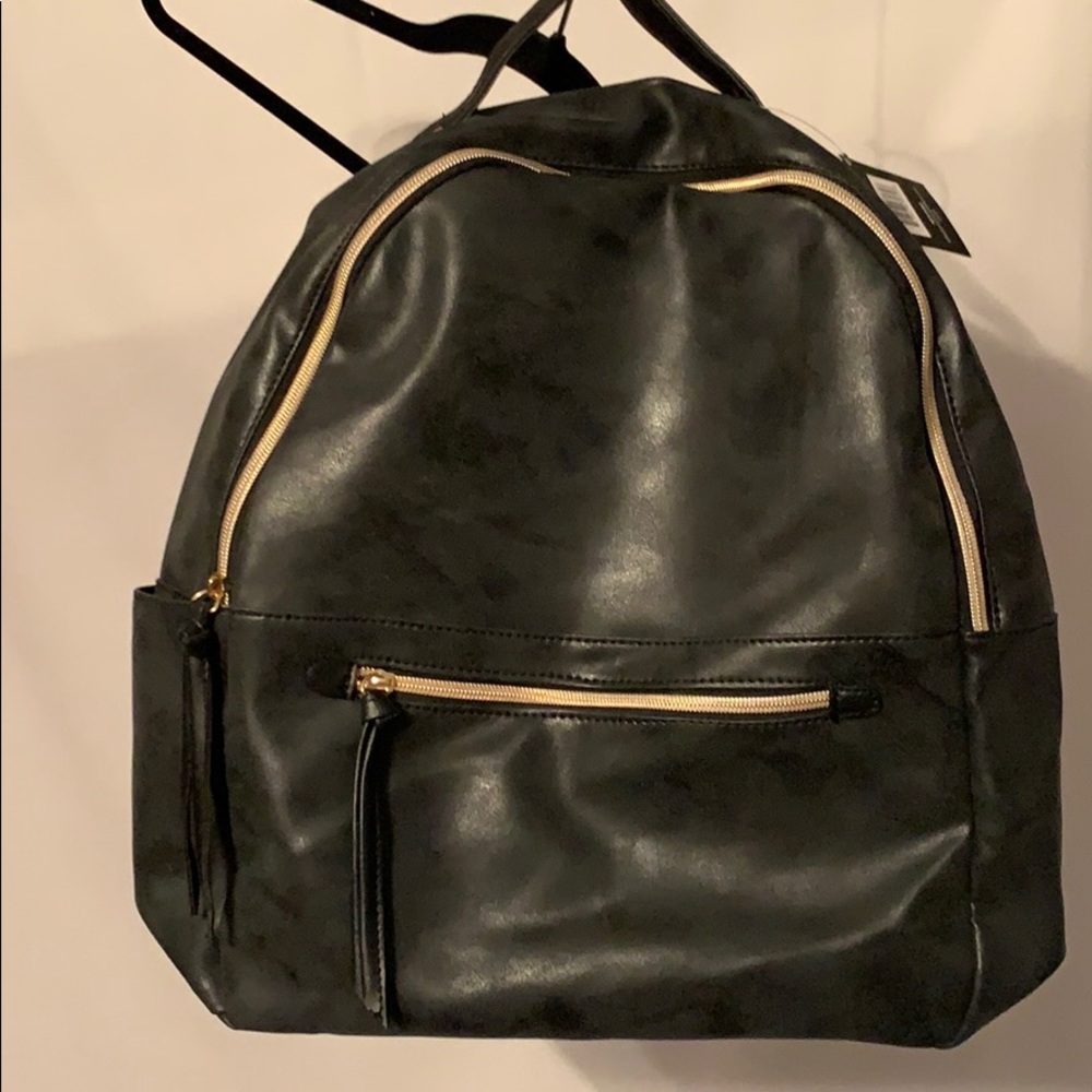 Mini Faux Leather Backpack